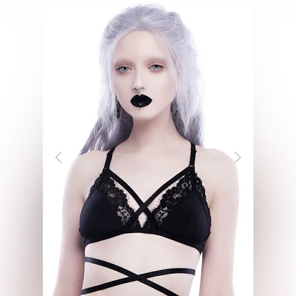 NWT Killstar black lace sacred circle bralette - Picture 1 of 7
